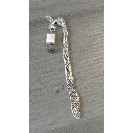 Marque-page multicolore céramique et métal argenté