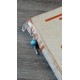 Ceramic turquoise and silver metal bookmark