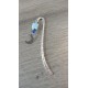 Ceramic turquoise and silver metal bookmark