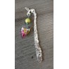 Green ceramic bookmark, liberty fabrics and silver metal