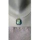 Black pendant dichroic effect in fusing glass craft creation vendée