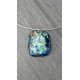 Black pendant dichroic effect in fusing glass craft creation vendée