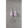 Boucles d'oreilles céramique violettes réversibles
