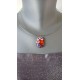 Pendentif de verre fusing millefiori rouge créatrice bijoux artisanaux vendée