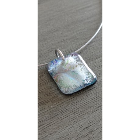 Creative turquoise fusing glass pendant