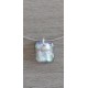 Pendentif verre fusing dichroïque pailleté créatrice vendée