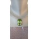 Pendentif verre fusing millefiori vert translucide créatrice bijoux artisanaux vendée