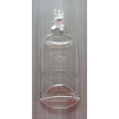 Plat en bouteille de verre recyclé transparente