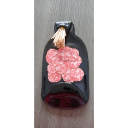 Pique purple white flowers for small pot, glass or glass. Craft creation in enamelled earthenware