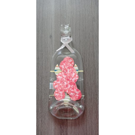 Pique purple white flowers for small pot, glass or glass. Craft creation in enamelled earthenware