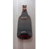 Plat en bouteille de verre fondue surcyclé marron