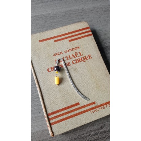 Marque-page noir en céramique et métal argenté