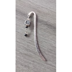 Grey, black ceramic and silver metal page mark