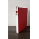 Marque-page rouge en céramique et métal argenté