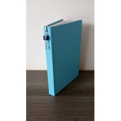 Ceramic blue and silver metal bookmark