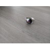 Bague fantaisie verre fusing noir dichroic acier inoxydable