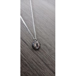 Turquoise pendant effects glass fusing dichroic craft creation vendée