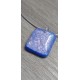 Blue and white pendant with dichroic effect in fusing glass craft creation vendée