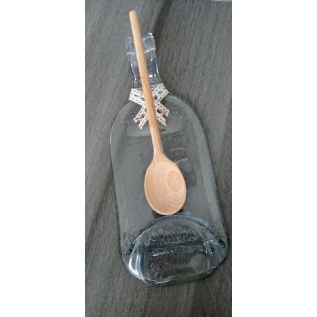 Pique purple white flowers for small pot, glass or glass. Craft creation in enamelled earthenware