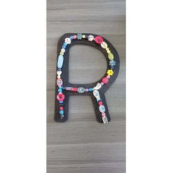 Jolie lettre R multicolore déco 