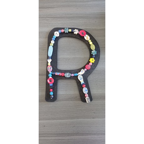 Jolie lettre R multicolore déco 