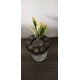 Bobèche, support pour bouturage à poser sur verre standard ou pot à confiture. Création artisanale en faïence brune émaillé