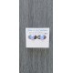 Boucles d'oreilles puce verre fusing bleu Dichroic acier inoxydable