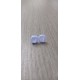 Boucles d'oreilles puce verre fusing bleu Dichroic acier inoxydable