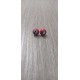 Boucles d'oreilles puce verre fusing millefiori rouge et bleu