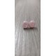 Boucles d'oreilles puce verre fusing dichroic rose.