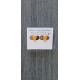 Boucles d'oreilles puce verre fusing dichroic jaune d'or