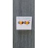 Boucles d'oreilles puce verre fusing dichroic jaune d'or