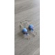 Boucles d'oreilles céramique bleues étoile