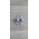 Boucles d'oreilles céramique bleues étoile