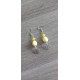 Boucles d'oreilles fantaisie céramique rondes jaune