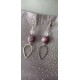 Fancy ceramic earrings half red moon