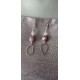 Les réversibles : Boucles d'oreilles céramique violettes
