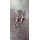 Les réversibles : Boucles d'oreilles céramique violettes