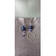 Boucles d'oreilles céramique bleu foncé 