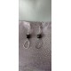Fancy ceramic earrings half red moon