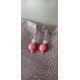 Pretty little pink ceramic earthenware earrings