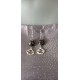Boucles d'oreilles céramique noir acier inoxydable faïence