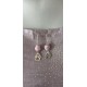 Boucles d'oreilles chien chat céramique violettes