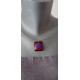 collier de verre fusing noir bleu et rouge