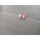 Earrings chip glass fusing millefiori red and white