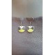 Boucles d'oreilles céramique vertes et noires