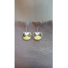 Boucles d'oreilles céramique turquoise et vert