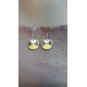 Turquoise and green ceramic earrings