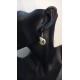 Boucles d'oreilles céramique vertes et noires