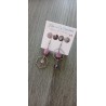 Fancy ceramic earrings half red moon